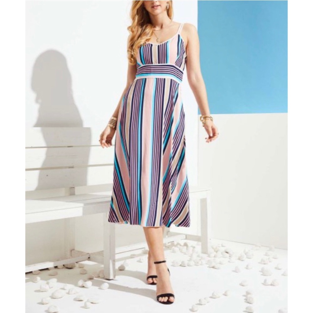 Beautiful Pink Striped Dress - Picture 5 of 6